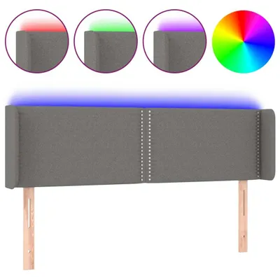 Immagine prodotto di testiera vidaXL LED grigio scuro 147x16x78/88 cm tessuto