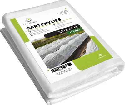 Produktbild von Garronda Gartenvlies 17 g/m² Weiß 3,2 m x 5 m atmungsaktiv UV-beständig Frostschutz für Frühbeet und Gemüsebeet GD-0175