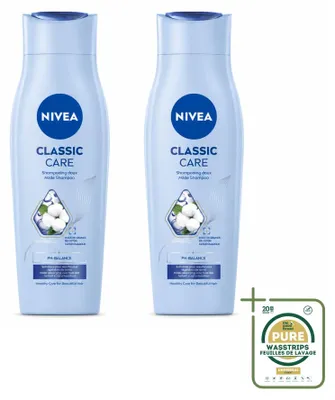 Produktbild von 2 x NIVEA Classic Care Shampoo - 250 ml - Vorratspackung - 2 Stücke