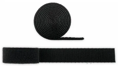 Produktbild von goobay Kabelmanagement Klettverschluss Rolle schwarz 1 m (1er Blister)
