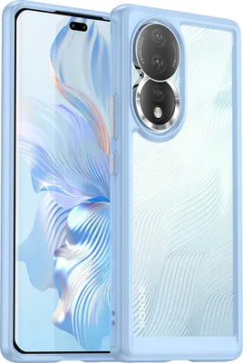 Image de Etui pour Honor 80 étui de protection en silicone TPU transparent et antichoc bleu