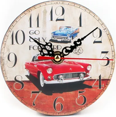 Produktbild von Kreative antike Wanduhr Vintage-Stil Holz runde Uhren Home Office Dekoration