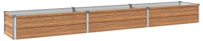 Immagine prodotto di Aiuola rialzata da giardino, in legno, colore marrone, dimensioni 240 x 40 x 24 cm