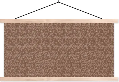 Produktbild von MuchoWow® Textilposter Porträt - Abstrakt - Design 120x60 cm mit holzfarbenen Rahmen - Klemmleiste