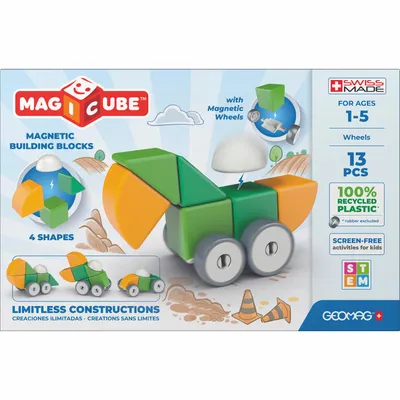 Zdjęcie produktu dla Geomag MagiCube 4 Shapes Recycled Wheels, 1 lat(a), 13 szt.