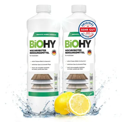 Produktbild von Wischroboter Reinigungsmittel 2er Sparpack (2x1l), Holzböden, Bodenreiniger, -Konzentrat