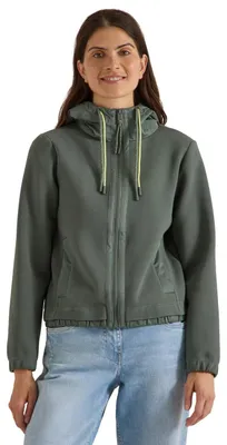 Produktbild von Cecil Jacke mit Kapuze und Strukturmix dried olive green L