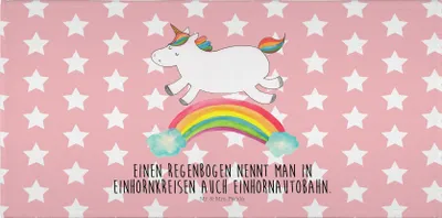 Produktbild von Mr. & Mrs. Panda Handtuch Einhorn Regenbogen - Rot Pastell - Geschenk, 100x50, Glitzer, kleines, Flauschtuch, 50x100, Unicorn, baumwolle, Erwachsenwerden, Einhornpower