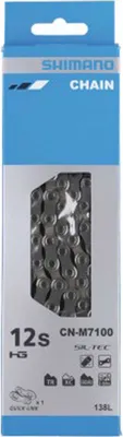 Produktbild von SHIMANO CN-M7100 SLX Schaltungskette, 138 Glieder, 12-fach, Quick Link, silber