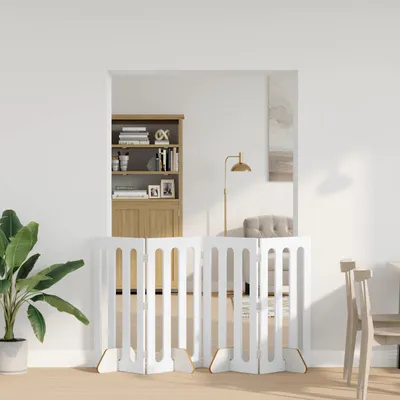 Produktbild von Möbel Faltbarer Haustierzaun 4 Stk. Weiß 201 x 38 x 90 cm - Sonstiges Hundezubehör &57073