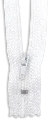 Imagen del producto de Cierres de nylon, 30 cm, color blanco, 10 unidades, para coser y manualidades