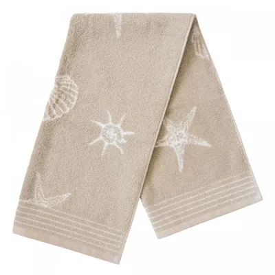 Produktbild von Dyckhoff Unisex Duschtuch Maritim Seashell XL - beige - Größe 70x140cm