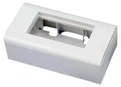 Zdjęcie produktu dla Alantec OS010, Koniec okładki, 1 szt., Tworzywo sztuczne ABS, Metal, Biały, 90 mm, 45 mm
