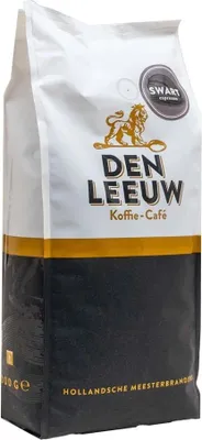 Produktbild von Den Leeuw Schwarz Kaffeebohnen 1kg – Dunkle Röstung, intensiv und kräftig, 70% Arabica und 30% Robusta - Vollmundiges Aroma
