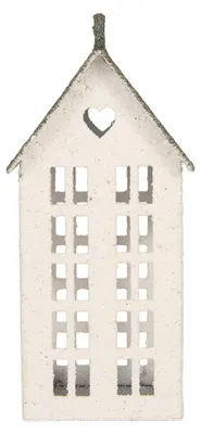 Immagine prodotto di Clayre & Eef, decorazione "Casa", 7x5x15 cm, bianca, in metallo