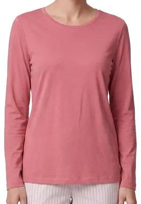 Produktbild von Ammann Mix & Match Schlafanzug Oberteil Weiche Materialmischung, Ideal für Schlaf und Freizeit, Schlichtes Basic