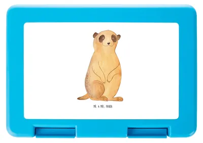Produktbild von Mr. & Mrs. Panda Butterbrotdose Erdmännchen - Weiß - Geschenk, Brotzeitdose, Bento Box, Spruch, Afrika, Traveling, Snackbox, Frischhaltedose, Weltreise, Reisen, Bentobox