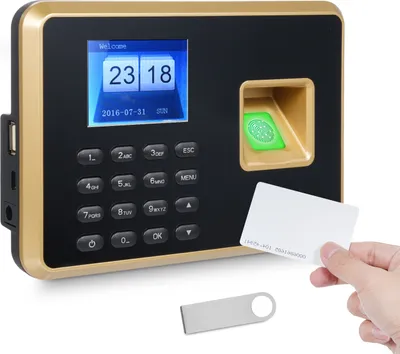 Produktbild von Rejestrator czasu pracy Bisofice A2, 1000 odcisków palców, 1000 RFID, 1000 haseł, z dyskiem U-Disk, niemiecki, angielski