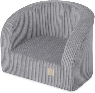 Immagine prodotto di MISIOO Poltrona per bambini da 1 anno - Poltrona Premium in velluto a coste per bambini - Stabile e morbida - Imbottita ergonomicamente - 40x53x36 cm
