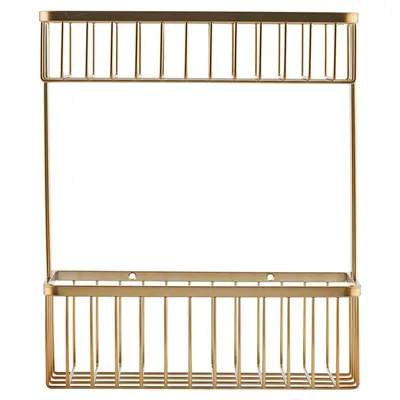 Produktbild von House Doctor 209830321, Edelstahl, Gold, Wand-montiert, Duschkorb, 2 Stück(e), 115 mm