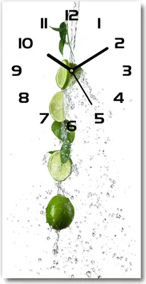 Produktbild von Wanduhr aus Glas – 30x60 cm - Glasbild - Glasuhr - Gehärtetes Glas -Limes