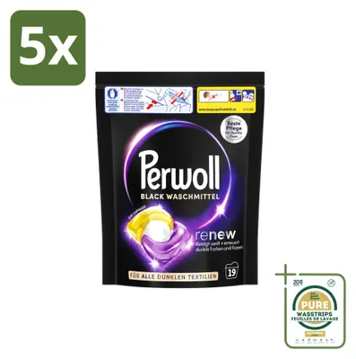 Produktbild von 5 x  Perwoll Wasmischkapseln für dunkle Wäsche - Vorratspackung - 5 Stücke