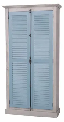 Produktbild von Casa Padrino Landhausstil Schlafzimmer Schrank Grau / Blau 109 cm - Schlafzimmer Möbel