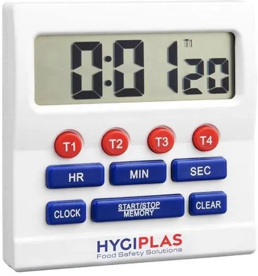 Produktbild von Digitale Küchentimer mit großem Bildschirm und magnetischer Rückseite - 12/24 Stunden Anzeige