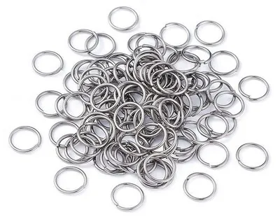 Immagine prodotto di Anelli a scatto in acciaio inossidabile, leggeri, da 10 mm, confezione da 2000 pezzi, ideali per la produzione di gioielli