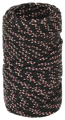 Image de Corde en polypropylène durable, 100 mètres, couleur noire