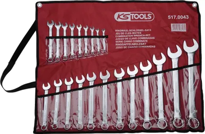 Obrázok produktu pre KS Tools 517.0043 KS Tools Ringmaulschlüssel-Satz abgewinkelt 21-tlg. 517.0043