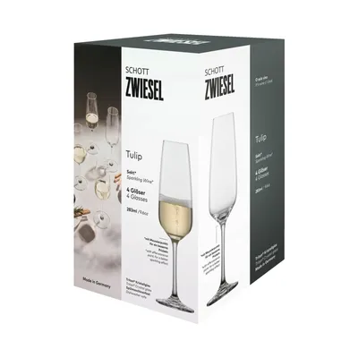Produktbild von SCHOTT ZWIESEL TULIP (TASTE) SEKT/CHAMPAGNER MIT MOUSSIERPUNKT 4 Stück 123610
