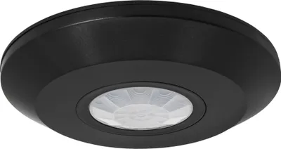 Produktbild von Ledvion - Schwarzer Aufbau Bewegungssensor 360° mit Dämmerungsschalter 8M Reichweite -  EU -