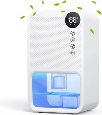 Immagine prodotto di Happyment Deumidificatore Deluxe - Deumidificatore per la camera da letto - Deumidificatore per il soggiorno o il bagno - Molto silenzioso - Con touchscreen, timer - Fino a 1100ml