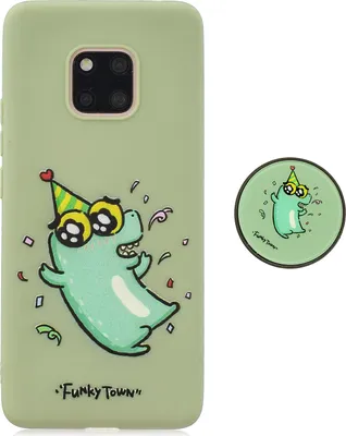 Produktbild von Für HUAWEI MATE 20 pro Pure Color Phone Cover Cute Cartoon Case Leichte weiche TPU mit passenden Muster einstellbare Halterung 2