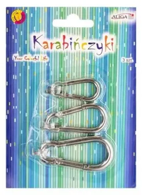 Image de Karabiniers de 3, 5 et 6 cm, 3 pièces - Aliga