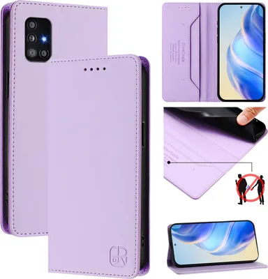 Immagine prodotto di Custodia in pelle per Samsung Galaxy A51 4G/M40S, flip case con slot per carte, portafoglio e supporto Viola