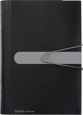 Produktbild von Herlitz Fächermappe A4 PP schwarz 12 Fächer m. Gummizug