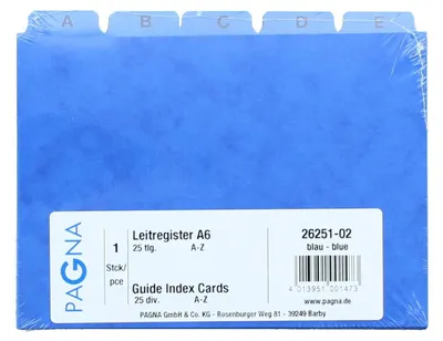 Produktbild von Pagna Leitregister A6 25tlg. A-Z blau