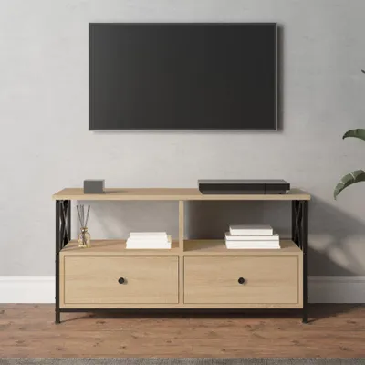 Produktbild von The Living Store TV-Schrank Sonoma-Eiche 90x33x45 cm Holzwerkstoff & Eisen