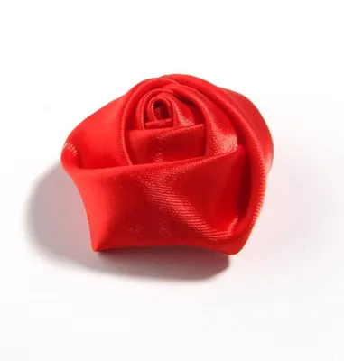 50 Kunstblumen Rosenköpfe aus Satin, 4,5 cm, rot