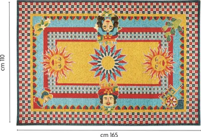 Immagine prodotto di Tappeto arredo Excelsa Sicilian Rhapsody Living poliestere 165x110 cm multicolore