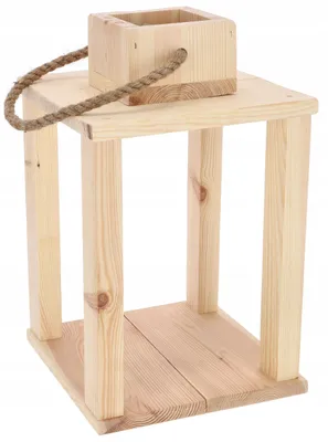 Produktbild von Kotarbau Holz-Laterne Dekorative Holzlaterne Kerzenhalter 43cm