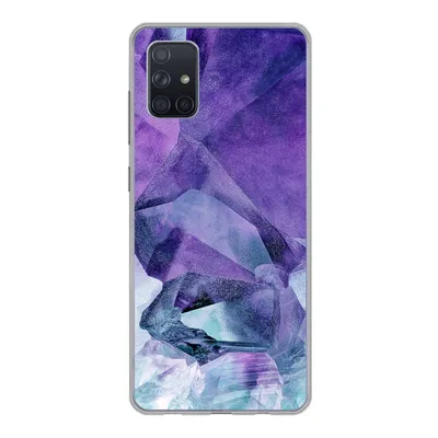 Produktbild von MuchoWow® Handyhülle Schutzhülle Hülle für Samsung Galaxy A71 Mineralien - Naturstein - Kristalle Silikon Softcase Handy Hülle - Kartenbesitzer