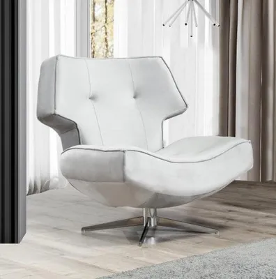 Produktbild von Sessel Weiß Modern Luxus Design Wohnzimmer 1-Sitzer Textil Material