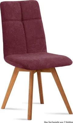 Produktbild von Esszimmerstuhl (2er-Set) Dimut 47x92x60 Eiche geölt/Marsala