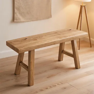 Productafbeelding van Smalle Houten Entreebank voor Binnen