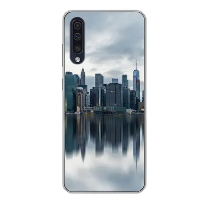Produktbild von MuchoWow® Handyhülle Schutzhülle Hülle für Samsung Galaxy A50 New York - Skyline - Spiegelung Silikon Softcase Handy Hülle - Mobiltelefonhülle