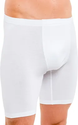 Produktbild von HERMKO 8955 Herren Longpant – Knielange Unterhose aus Baumwolle/Elasthan mit Elastischem Bund, Formstabil, Größe:D 12 = EU 6XL, Farbe:weiß