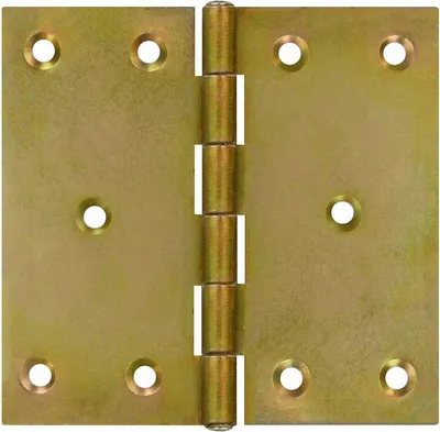 Produktbild von Kantige Scharniere Türband Türscharniere 100 x 100 x 2,0 mm Gelb Verzinkt